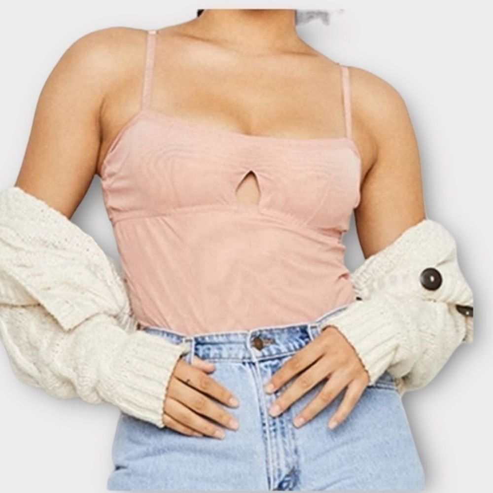 Free People x HAH NWT Under the Wire Bodysuit in Copper Rose Size Small